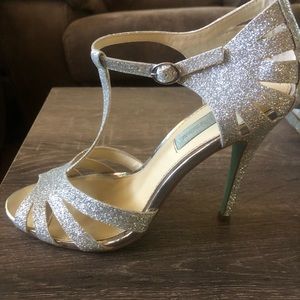 Silver Glitter Formal Sandal